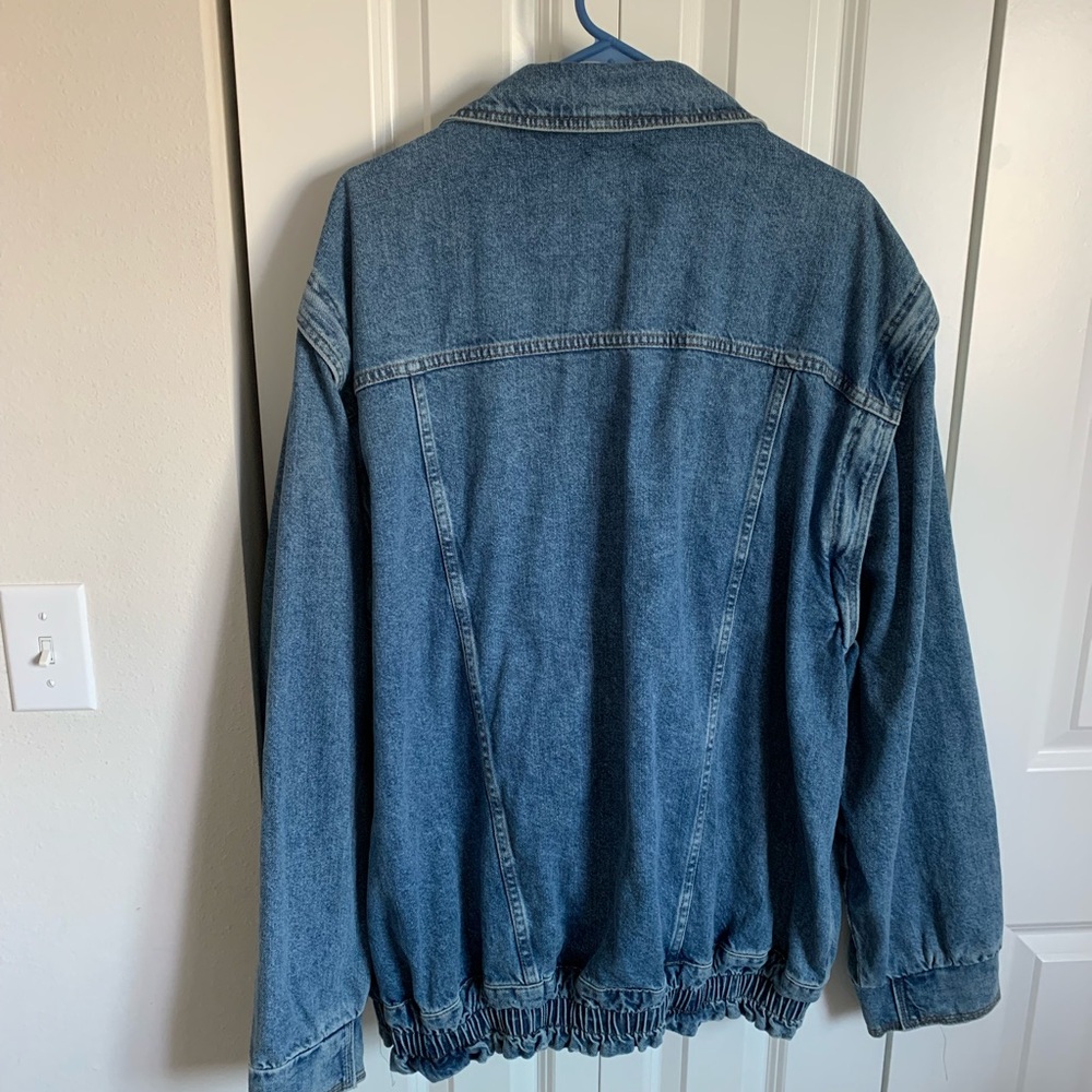 Nasty Gal Blue Jean Jacket with Detachable zip off sleeves - Picture 7 of 9